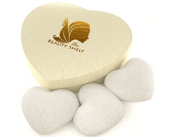 White Konjac Sponge- 3 Pack- Deep Cleaning- Hypoallergenic Facial Cleansing- Perfect for Acne Wash- Beauty Scrub- The Beauty Shelf™