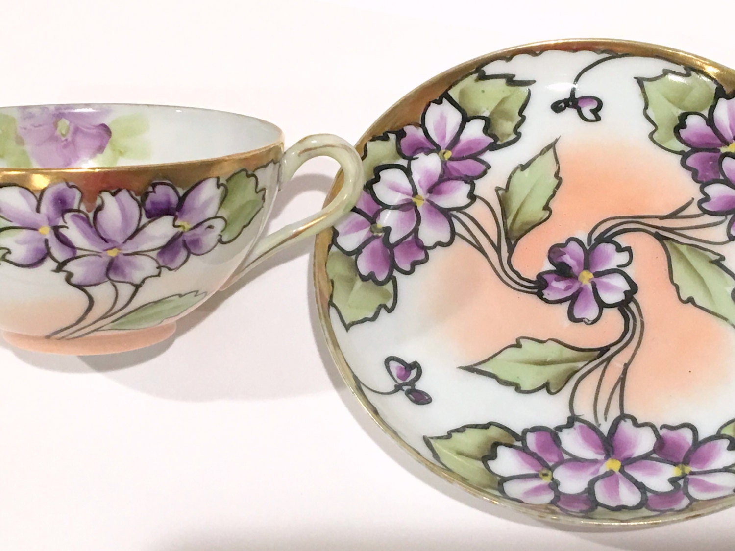 Hand Painted Japanese Tea Cup, Hand Painted Cups, Tea Set, Tea Cups and