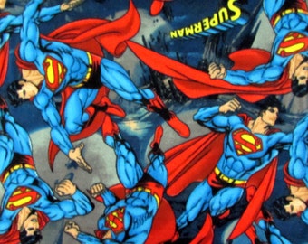 Per Yard, FLEECE Superman Fabric From David Textiles