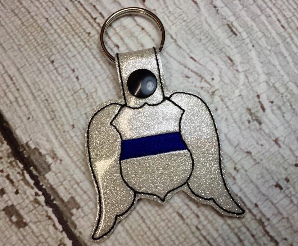 POLICE Guardian Angel Wings Thin Blue Line Cop Law