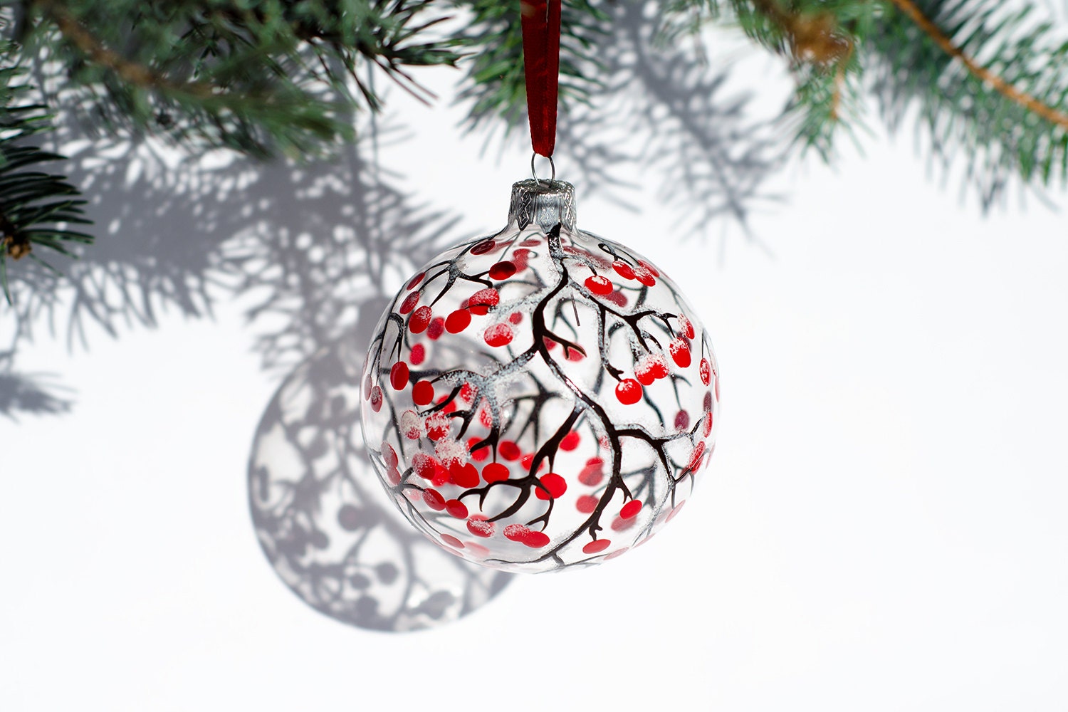 Christmas Ornaments Hand Painted Glass Ornament Scandinavian