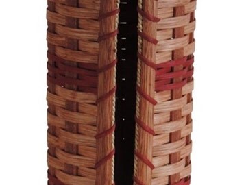 Amish Handmade Paper Towel Holder Basket with Wooden Lid