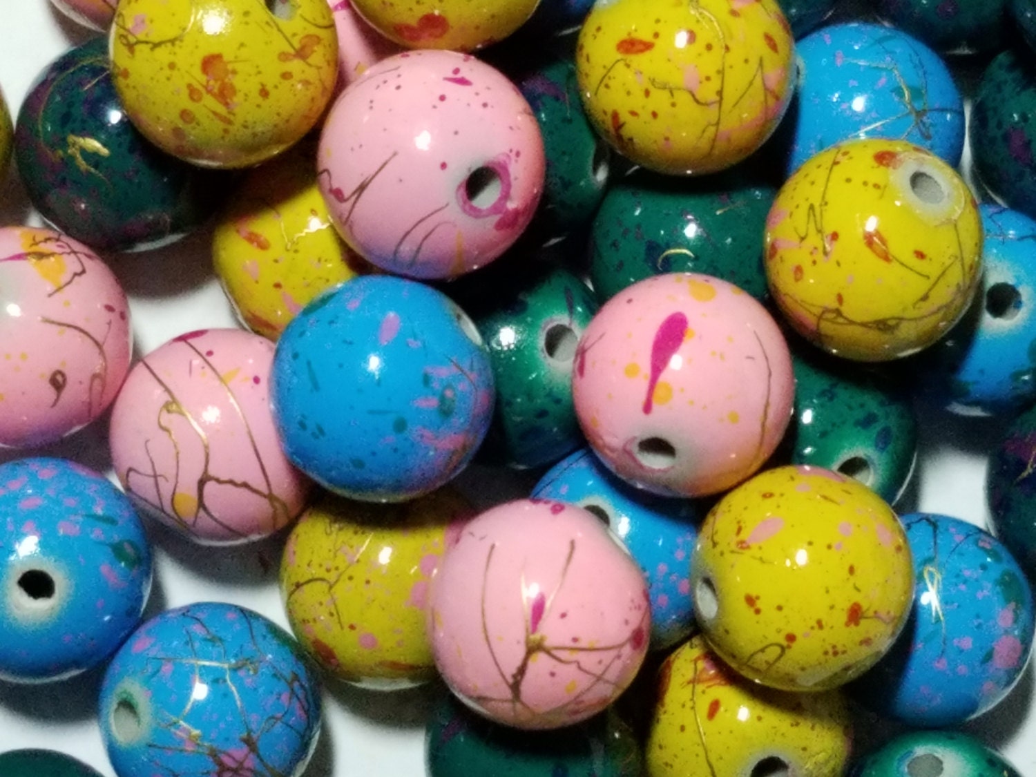 10 Pcs 20mm Matte Silver Acrylic Beads - Chunky Bubble Gum Beads For Jewelry Making & Crafts