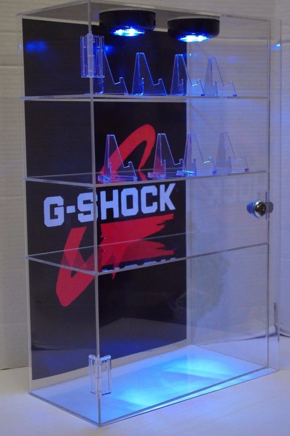 Items similar to Casio LED Gshock locking display stand case for