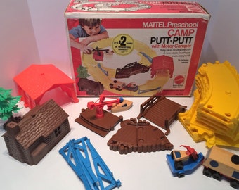 Vintage Mattel Preschool Camp Putt-Putt with Motor Camper No. 7066 - box included