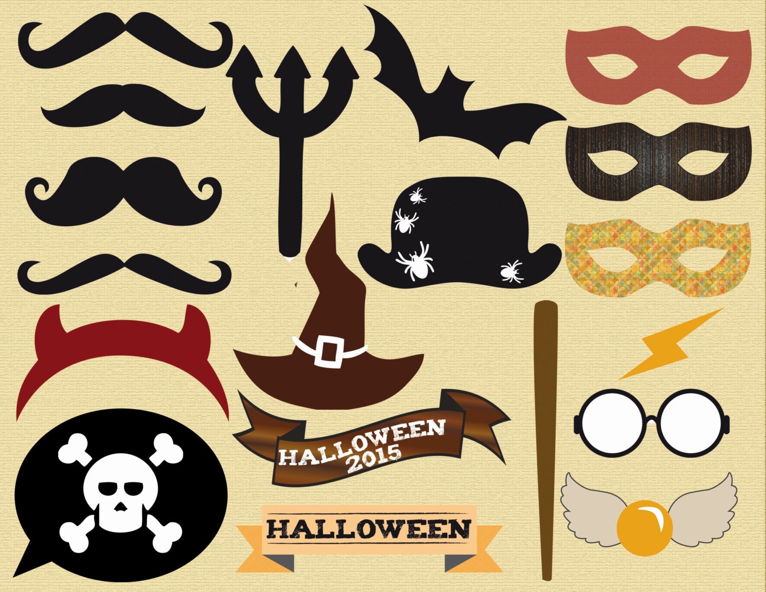 Printable Harry Potter photobooth props instant download