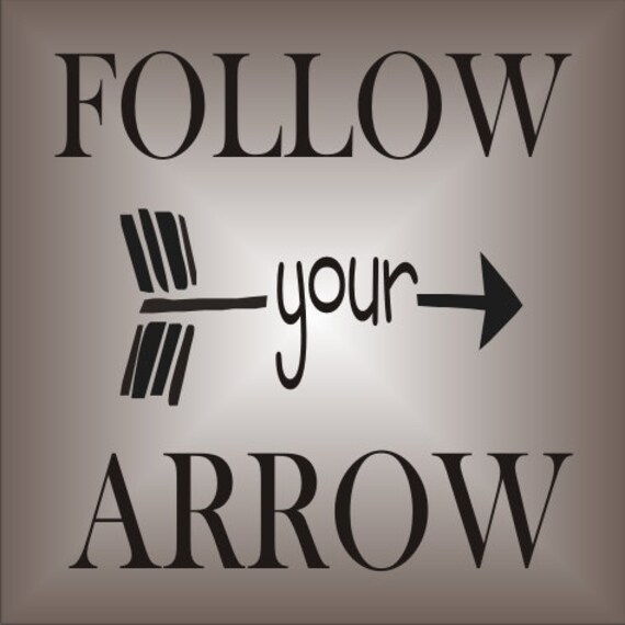 Follow your Arrow REUSABLE Stencil 5 sizes available