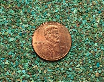 Crushed Blue-Green Turquoise - Small Sand - 100% Natural Stone Without Fillers