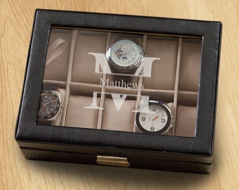Personalized Men's Watch Box - Personalized Watch Box - Groomsmen Gifts - Gifts for Him - Gifts for Dad - Gifts for Men - GC1400