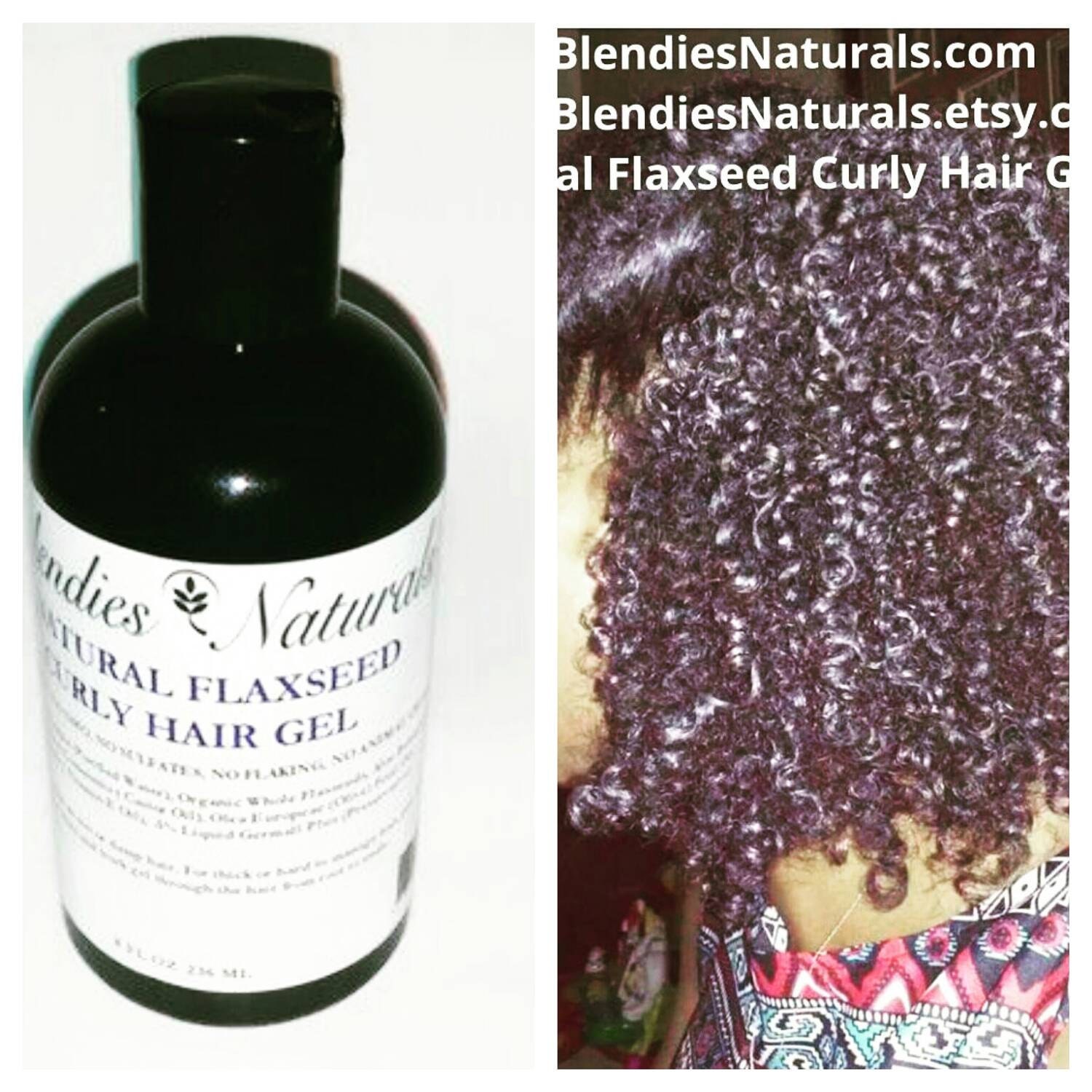 Natural Flaxseed Curly Hair Gel 8oz bottle