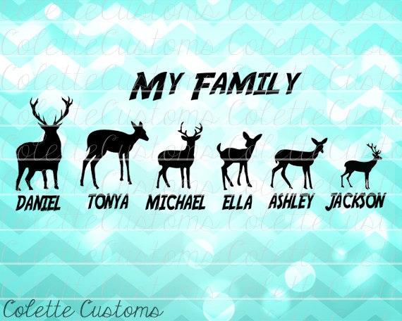 Download Deer Family SVG EPS DXF and png files for Cricut by ...