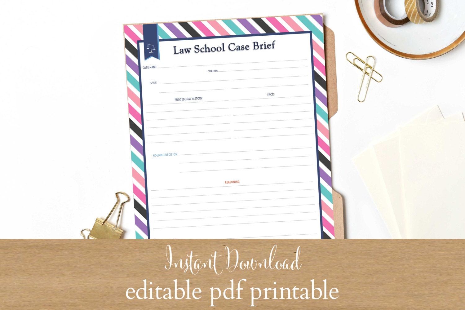 Law School Case Brief FillIn Printable by ColorCodingTheBar