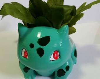 Hand painted 3d printed Bulbasaur planter!