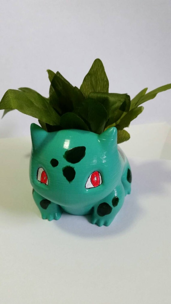 Hand painted 3d printed Bulbasaur planter