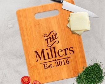 Personalized Bamboo Cutting Board - Personalized Anniversary Gift - Custom Cutting Board