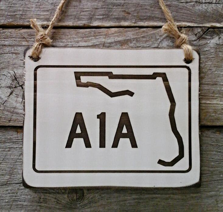 A1a Sign A1a Decor Florida Decor Beach Decor Beach By Edisonwood