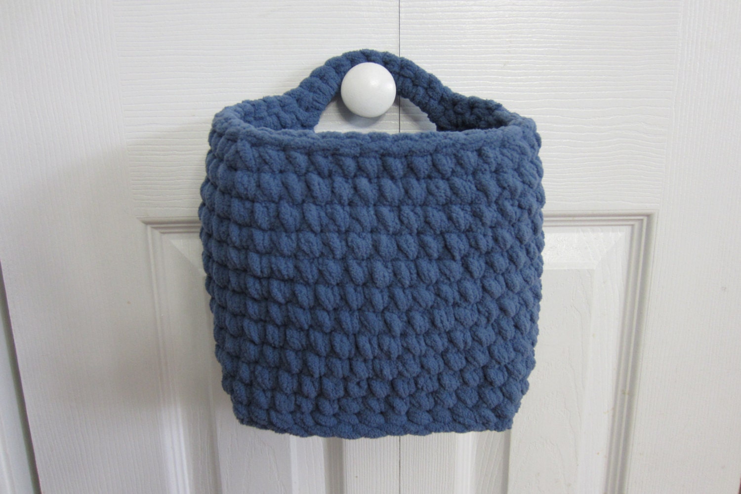 Wall Basket Large Hanging Baskets Crocheted Rectangle