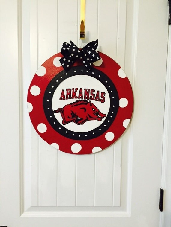 Arkansas Razorbacks Door Hanger Arkansas Wreath Razorback