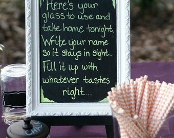 Chalkboards, small chalkboards, memo board, chalkboard with stand, kitchen decor, photo prop chalkboard, wedding decor, framed chalkboard
