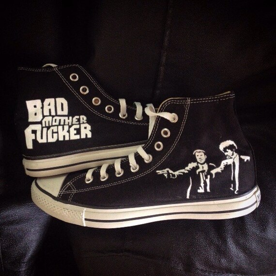 Pulp Fiction Hand-Painted Converse Shoes by PaintYourChucks