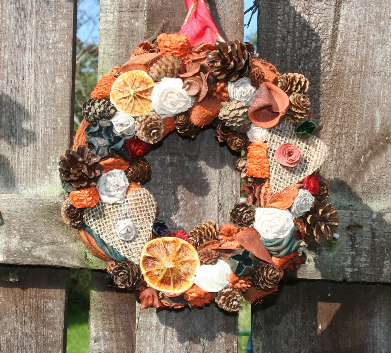 Rustic Autumn Wreath by RatherNiceCrafts on Etsy