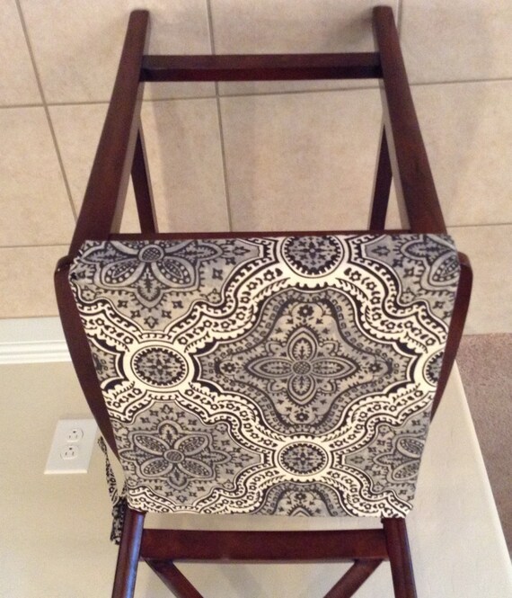 Rustic print seat cushion cover kitchen chair pad neutral
