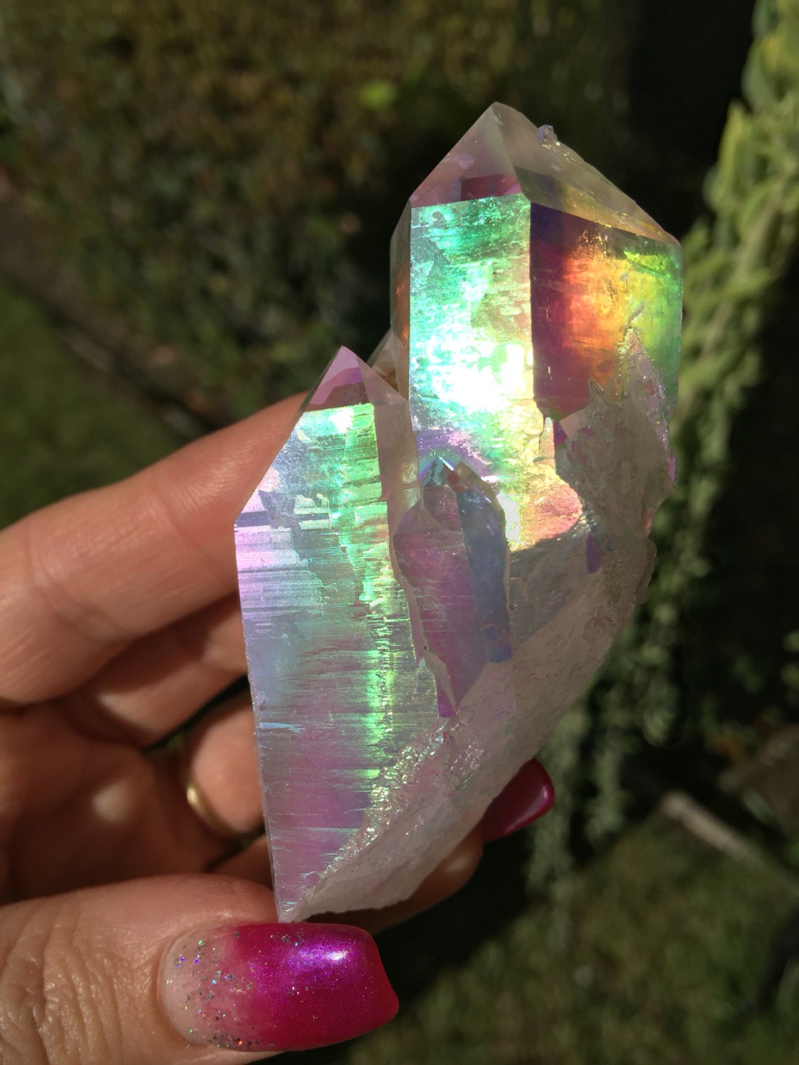 rainbow angel aura quartz