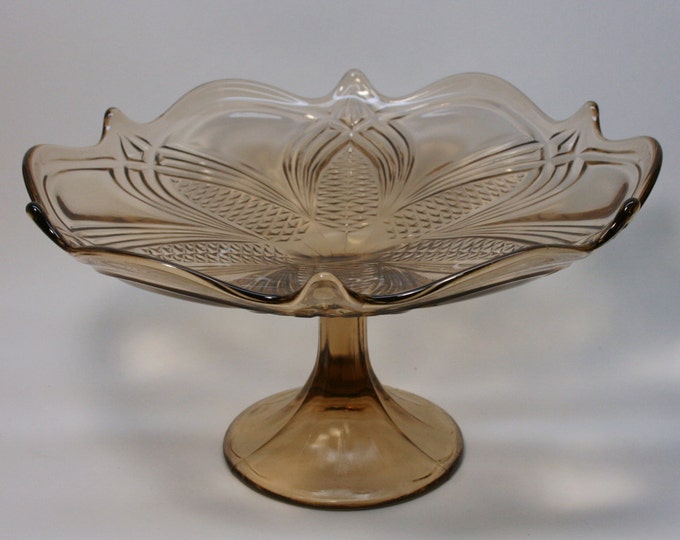 Vintage Fruit Bowl Dish Vase Glass  , 1960s , Soviet Union , USSR