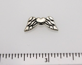 Pewter Angel Wing Beads 6x13mm (10 beads)