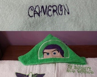 buzz lightyear hooded towel