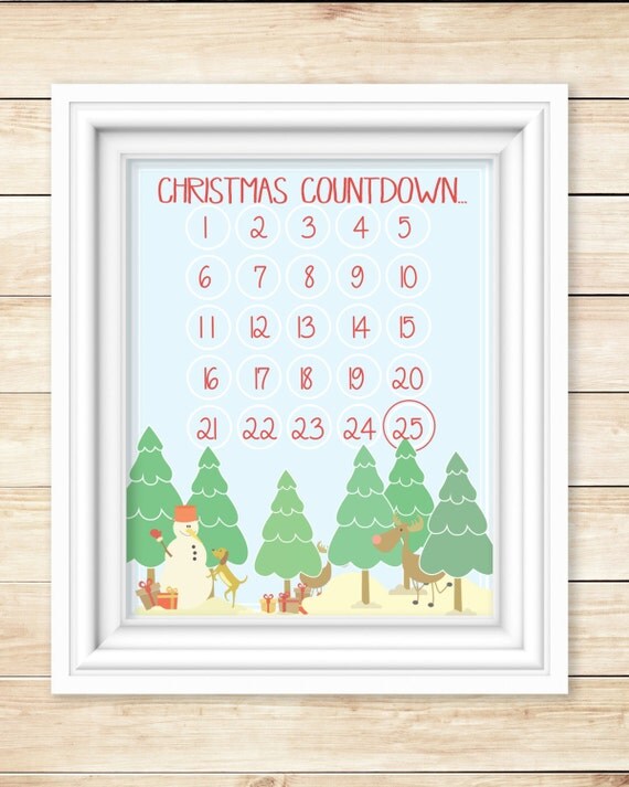 Printable Christmas Countdown Countdown The Days Till