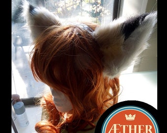 SALE: Desert Fox Ears--Fox Ears,Fennec, Furry, Sand, Cat ears, Cat, Custom made ears, Fox, Wolf ears, Fox costume, Fox Cosplay