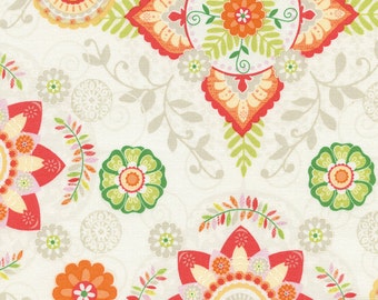 Floral Medallions Cotton Fabric C4314; Fat Quarter, Half Yard, or By-The-Yard; Timeless Treasures; Boho Safari