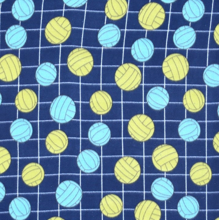 VolleyBall Fleece Fabric By The Yard by ReneesChoiceFabrics