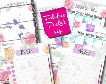 Filofax Pocket Planner Kit 7 Printable Filofax Pocket