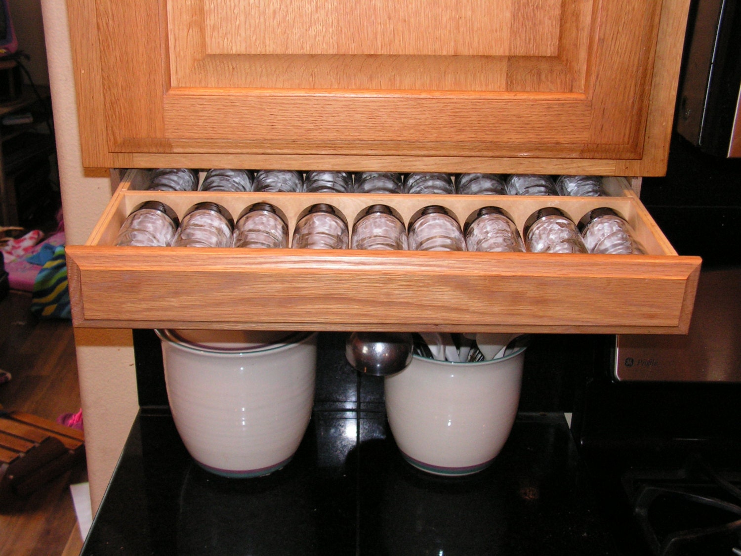 Under Cabinet Spice Rack With Glass Spice Jars   Il Fullxfull.907993922 A485 