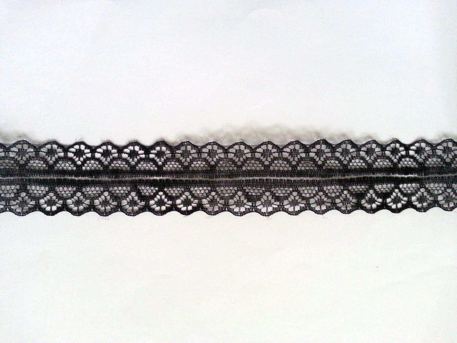 10 Yards of Black Lace Trim/ Lace Ribbon 1.1 2.8 cm