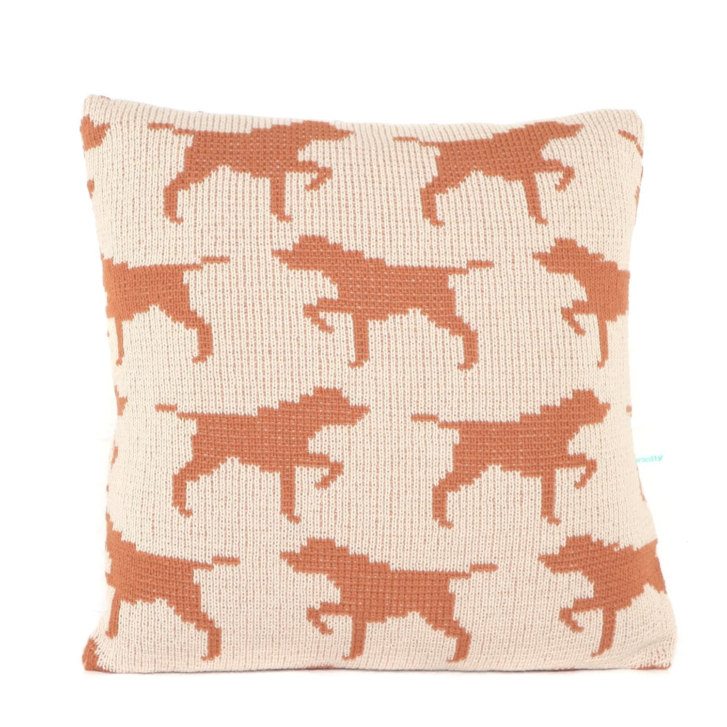 Pointer / Vizsla Dog Knitted Cushion Cover by WoollyWallaby