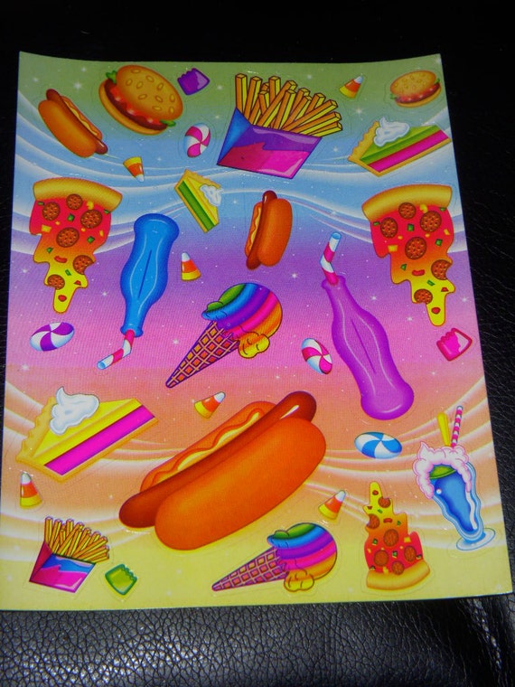  LISA FRANK stickers S121 Junk Foods original RaRe hard to