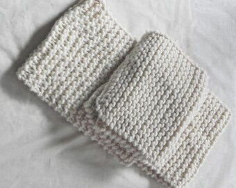 Handknit, Chunky, Oversized Scarf, Cream, Winter, Scarf, Fall, Extra Long Scarf, Cream Chunky Scarf