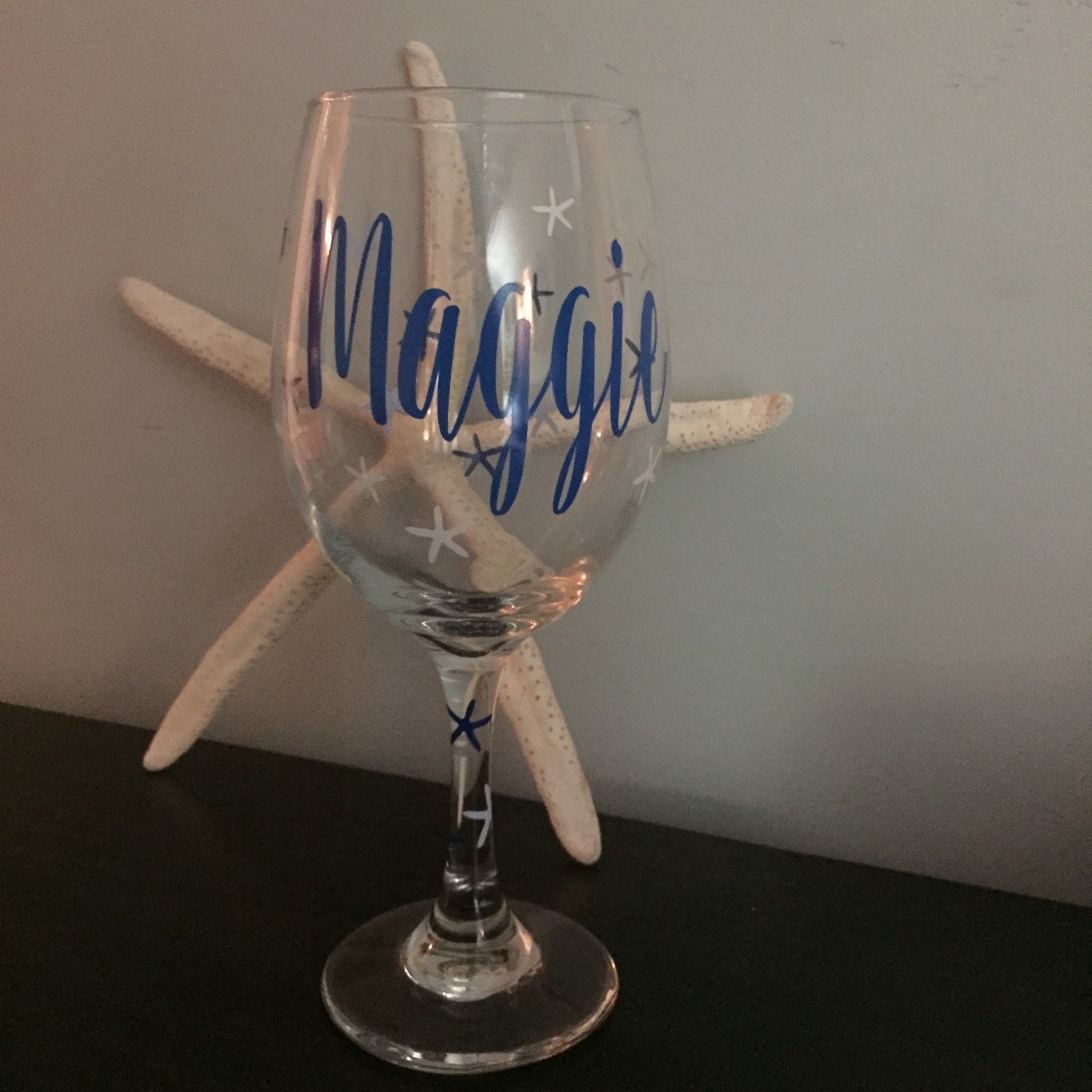 Personalized Name Wine Glass 20oz or 21oz Glass single