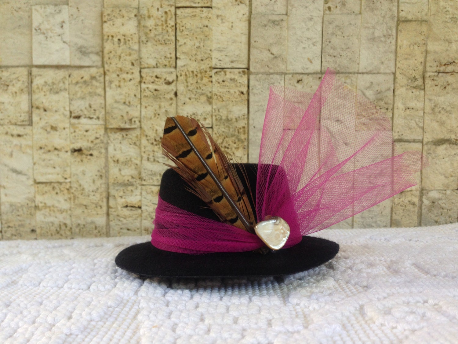 Royal Tea Hats Black tea party hat derby bridal by RoyalTeaHats