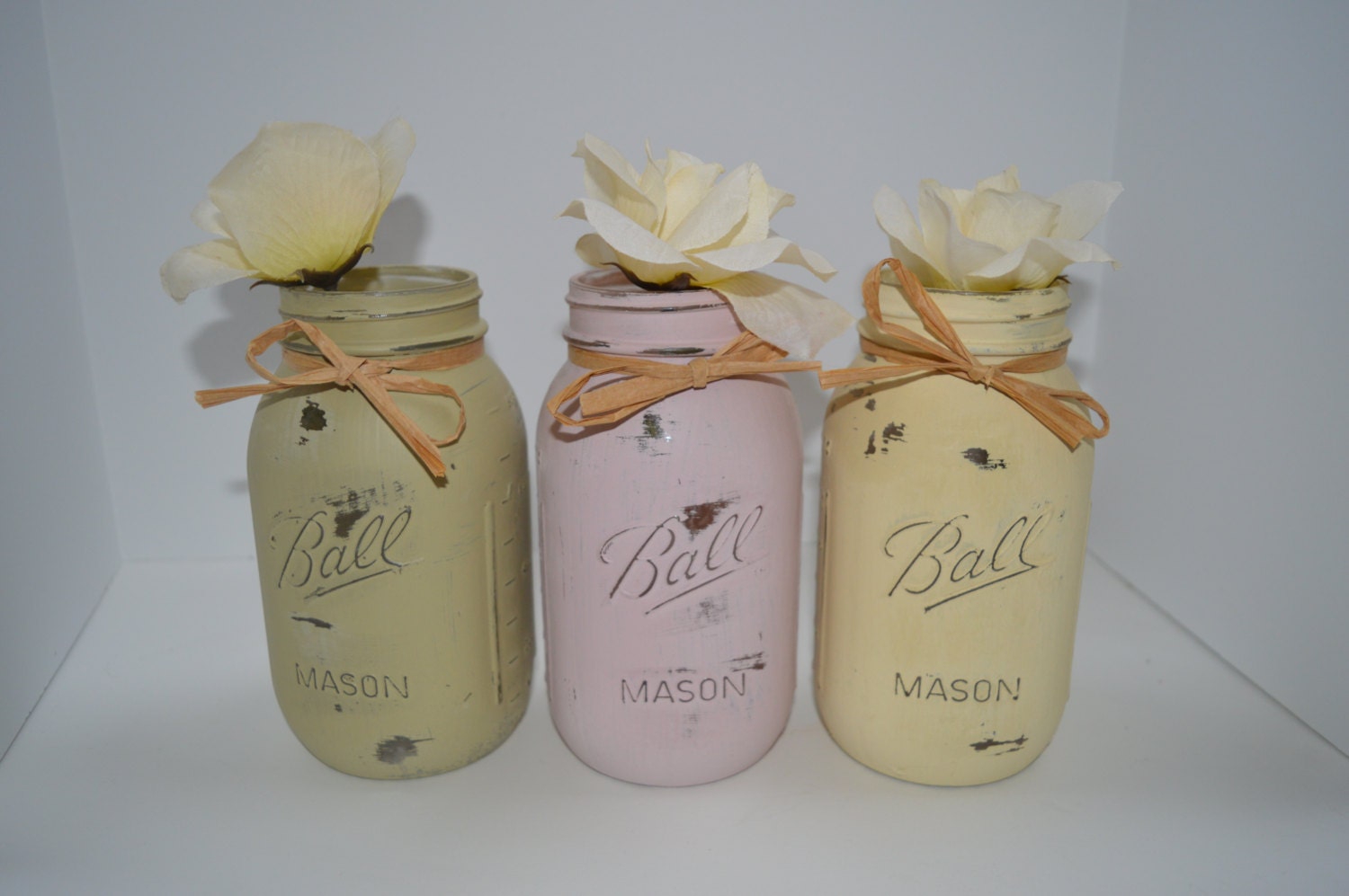 Painted Quart Mason Jars Wedding Centerpiece By SIMILINDSAY   Il Fullxfull.955765042 Rq62 