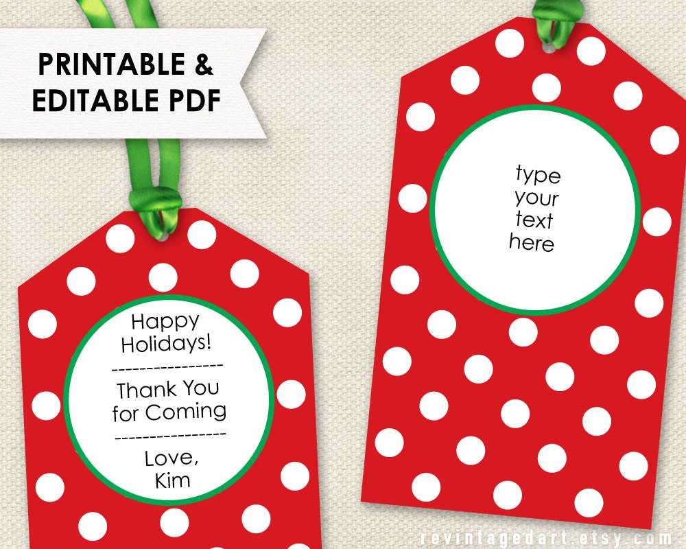 Printable Christmas Tags Editable - Printable World Holiday