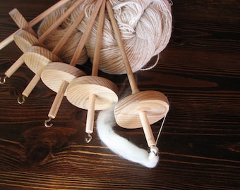 Wooden Drop spindle, Top whorl Drop Spindle, Medium Drop Spindle 2oz