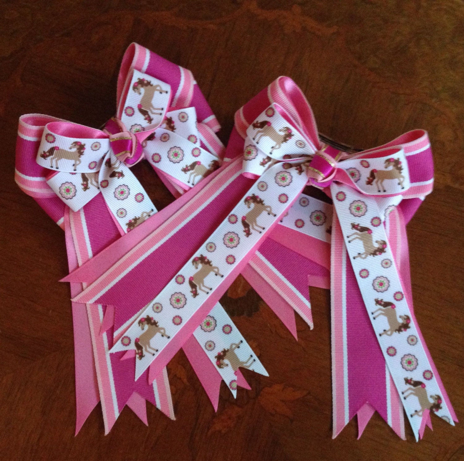 Horse Show Hair Bows/Pony Girl Hair Accessory/Equestrian