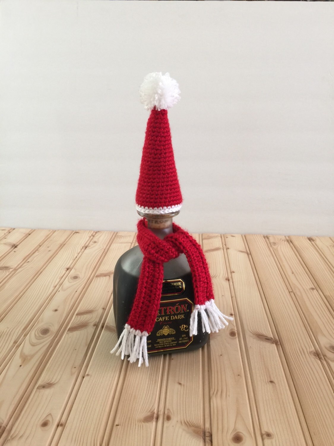 Crocheted Wine Bottle Gift Topper Holiday by