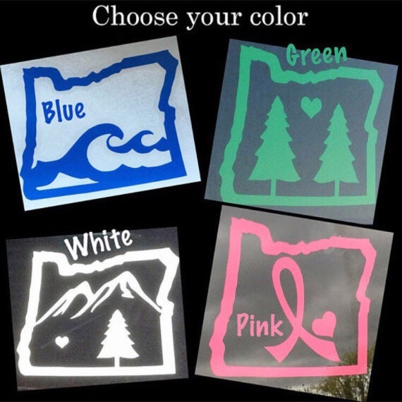 Oregon Mountain Biking Decal Tree Bicycle Oregon