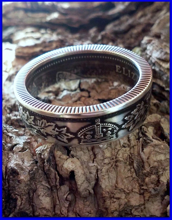 925 Sterling Silver Canada 25 Cent Coin Ring