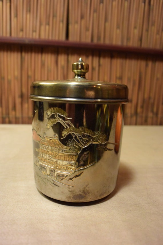 Japanese Chokin Metal Tea Caddy